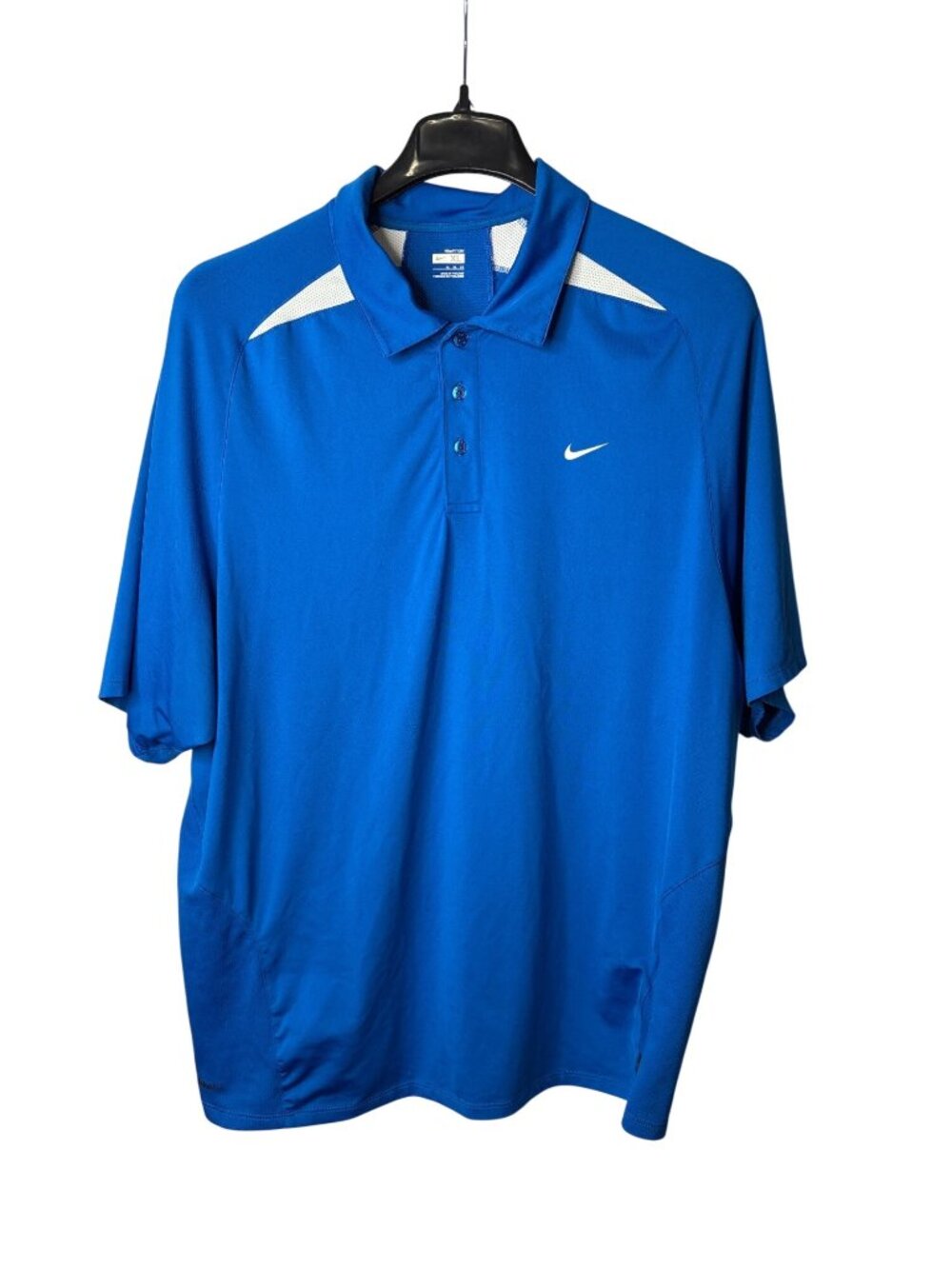Nike Fit Dry Mens Polo Shirt Size XL Blue White